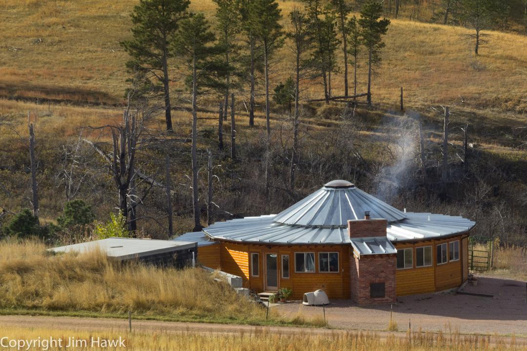 Beautiful wooden yurt in West Texas