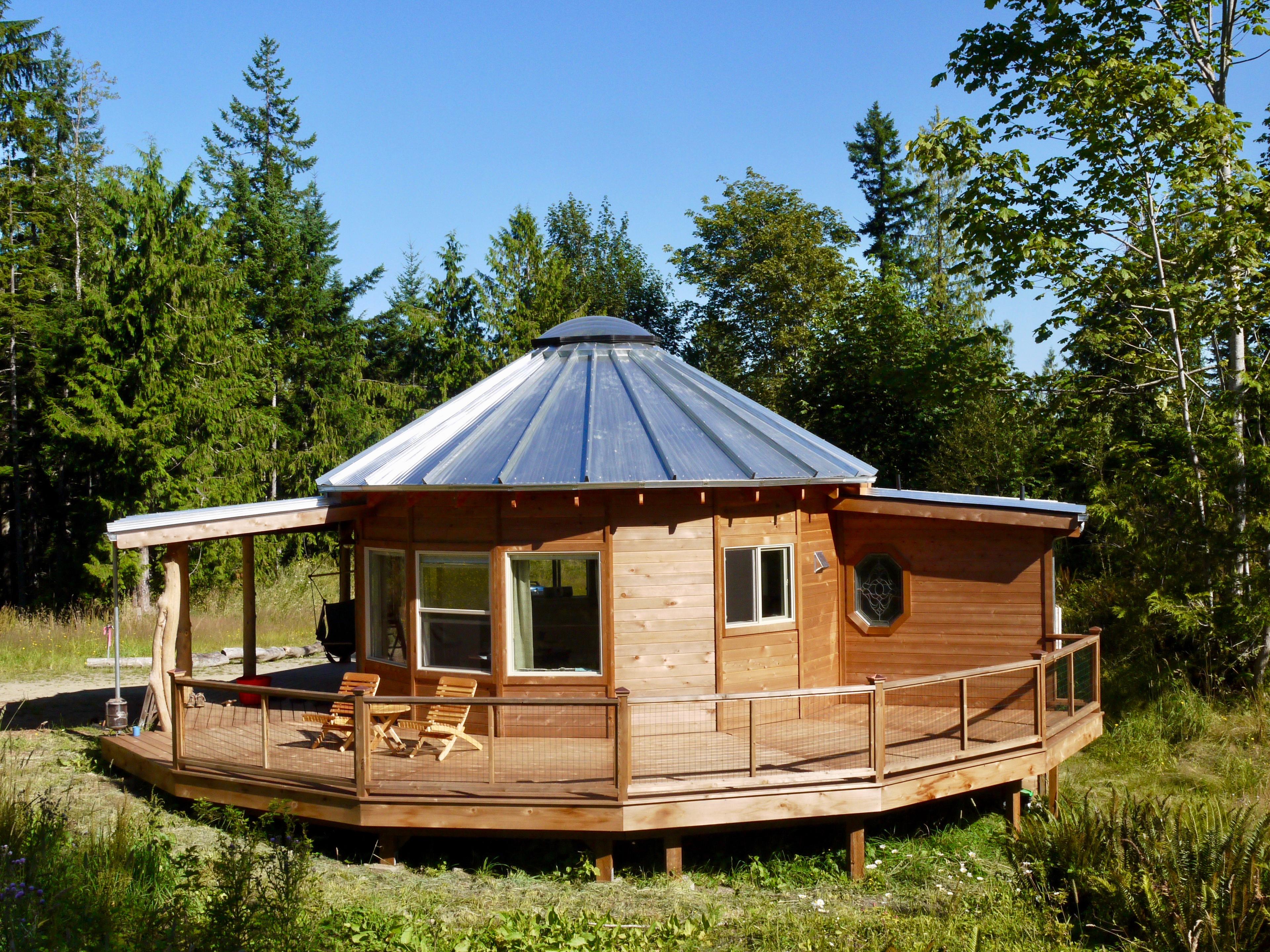 Smiling Woods cedar sided Birch 20 yurt