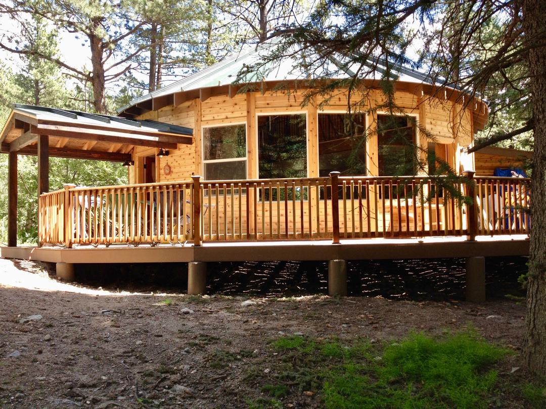 Cute wooden yurt in the San Juan Islands